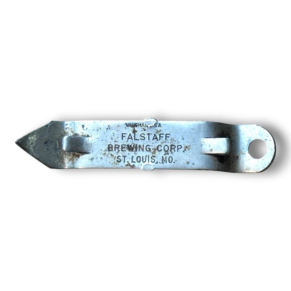 Vintage Falstaff Beer Metal Church Key Bottle Opener Vaughan USA St Louis